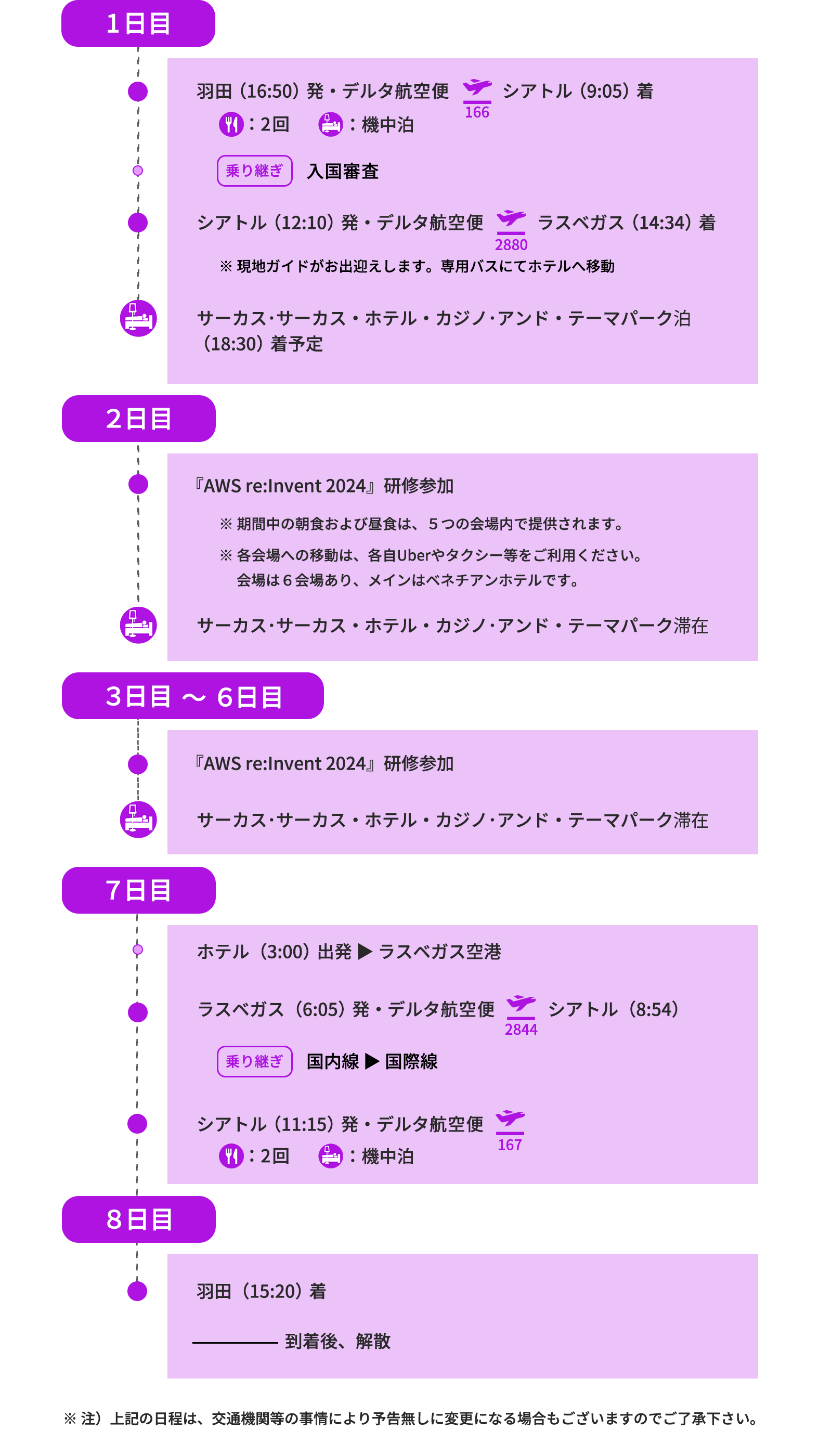 ツアースケジュール